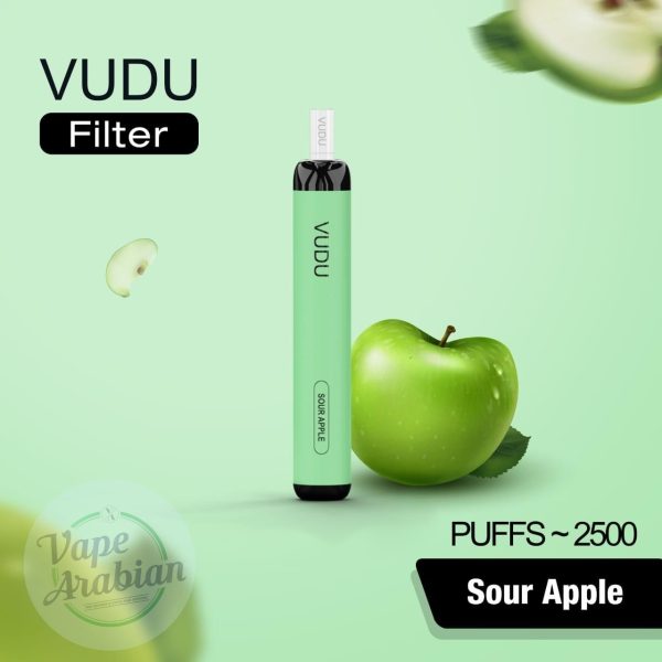 VUDU Filter 2500 Puffs Disposable Vape- Sour Apple