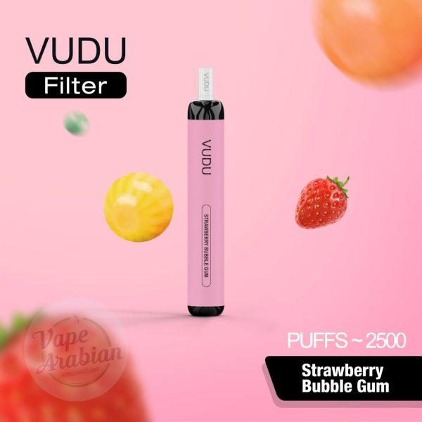VUDU Filter 2500 Puffs Disposable Vape- Strawberry Bubble Gum