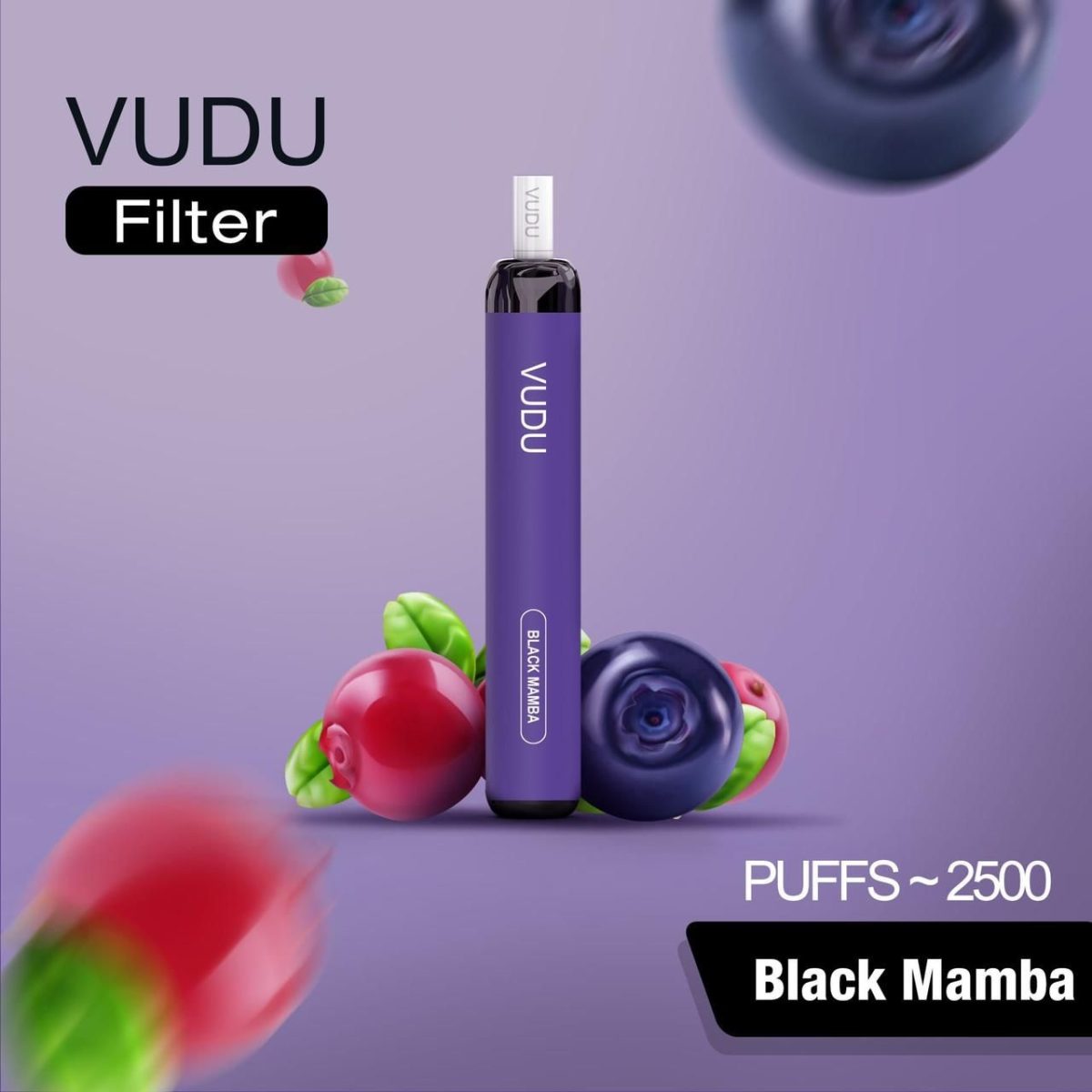 VUDU Filter Disposable 2500 Puffs- Black Mamba