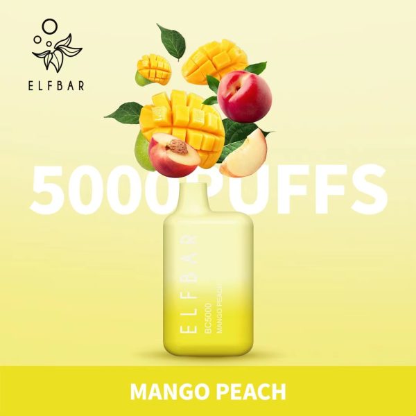 ELF Bar 5000Puffs Disposable Vape- Mango Peach
