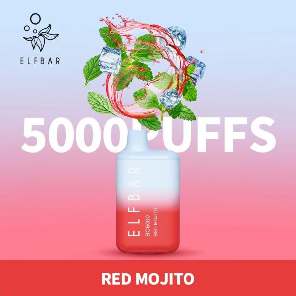 ELF Bar 5000Puffs Disposable Vape- Red Mojito