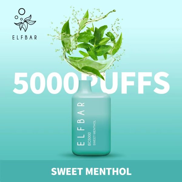 ELF Bar 5000Puffs Disposable Vape- Sweet Menthol