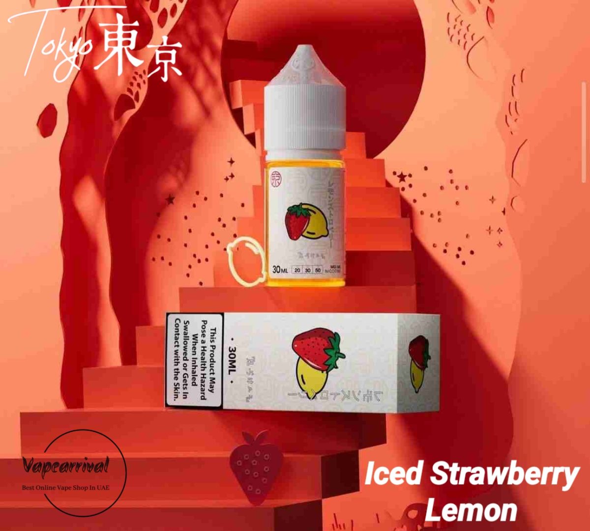 Tokyo Salt Nic E liquid 30ml- Iced Strawberry Lemon