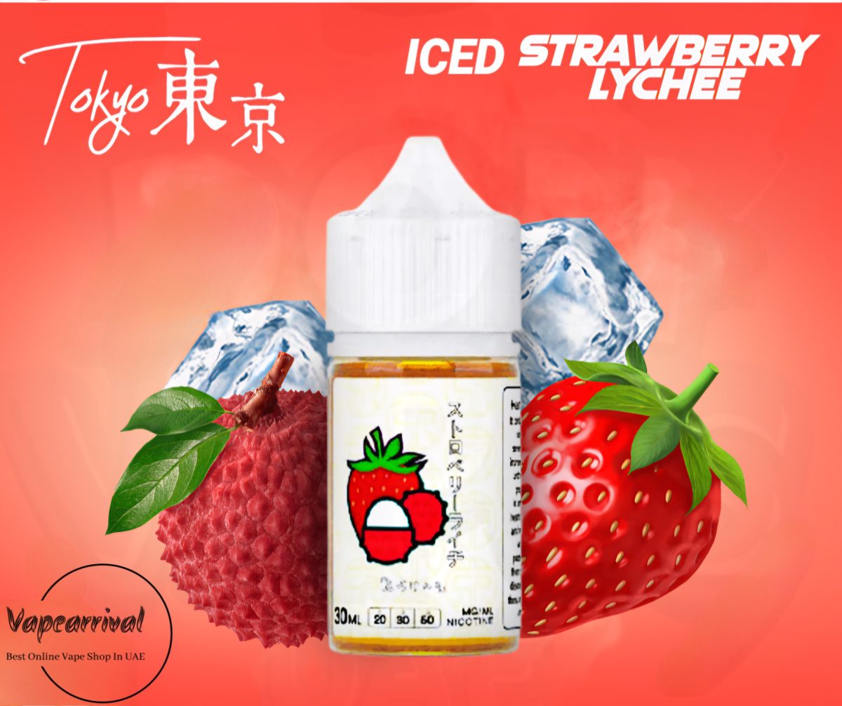 Tokyo Salt Nic E liquid 30ml- Iced Strawberry Lychee