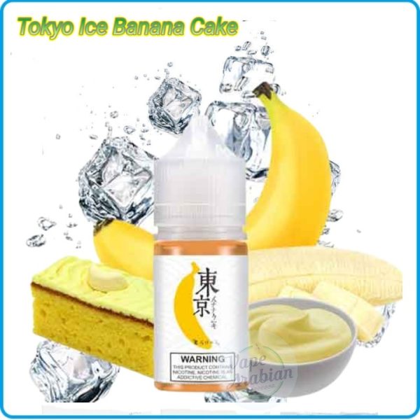 Tokyo Salt Nic E liquid 30ml- Ice Banana Cake