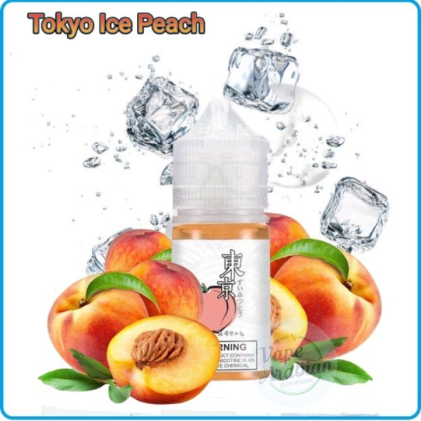 Tokyo Salt Nic E liquid 30ml- Ice Peach