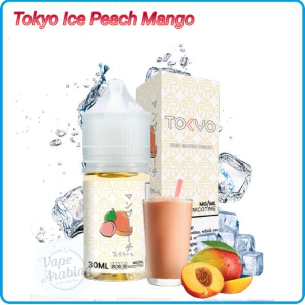 Tokyo Salt Nic E liquid 30ml- Ice Peach Mango