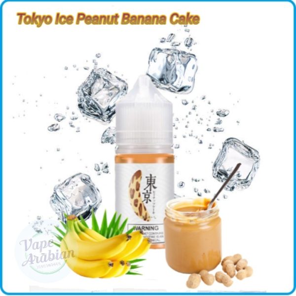 Tokyo Salt Nic E liquid 30ml- Ice Peanut Banana Cake