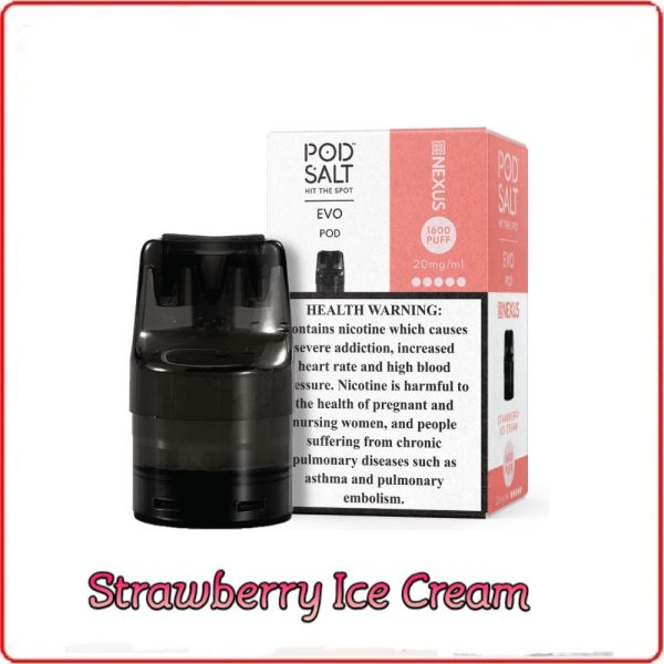 Pod Salt Evo Pods- Strawberry Ice Cream