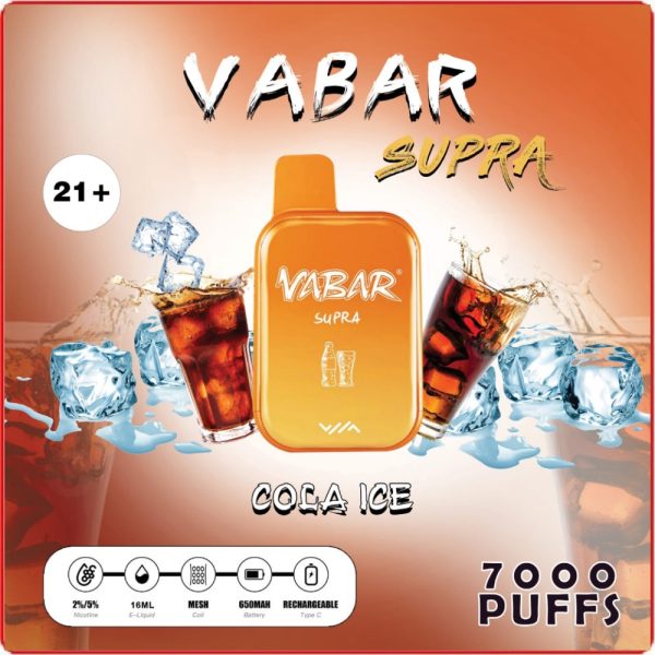 Vabar Supra 7000 Puffs Disposable Pods- Cola Ice