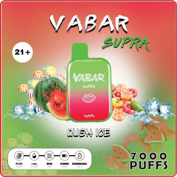 Vabar Supra 7000 Puffs Disposable Pods- Lush Ice