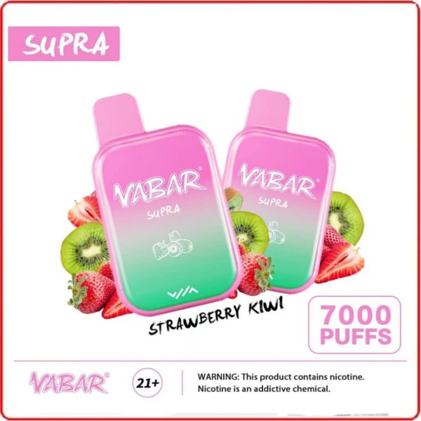 Vabar Supra 7000 Puffs Disposable Pods- Strawberry kiwi