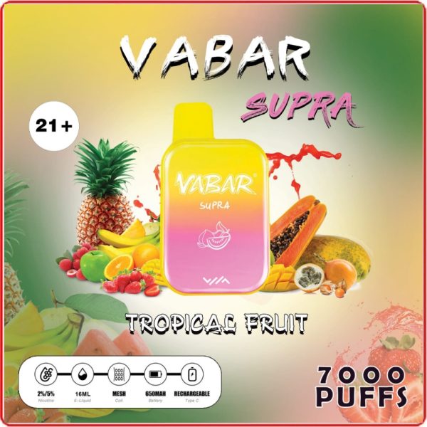 Vabar Supra 7000 Puffs Disposable Pods- Tropical Fruit