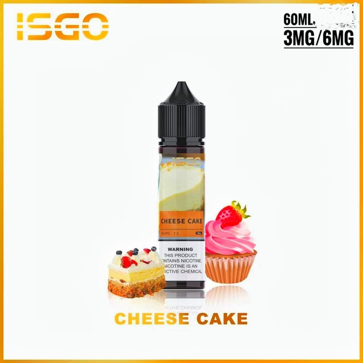 Isgo 60ml E Liquid 6mg- Cheese Cake