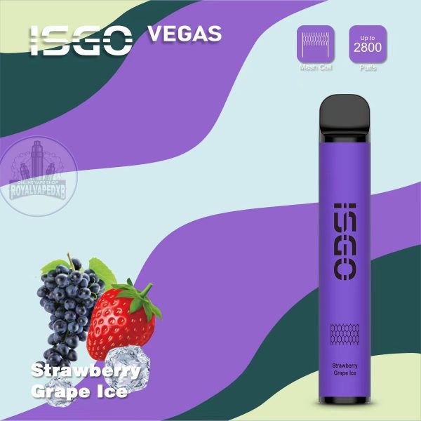 Isgo vegas disposable 2800 puffs- Strawberry Grape Ice