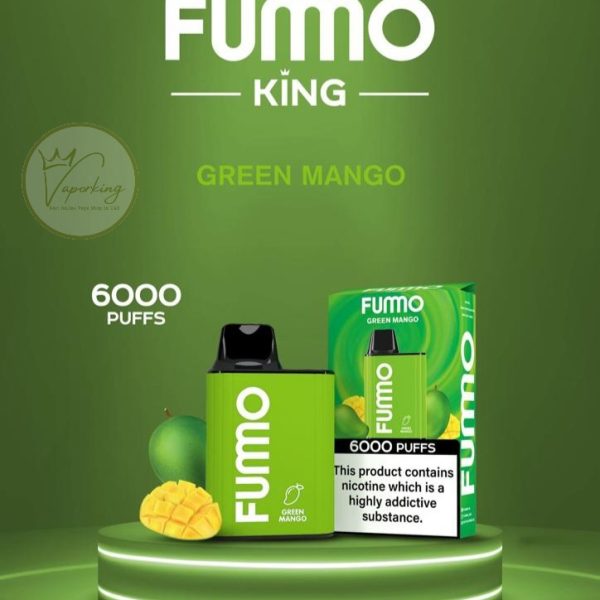 Fumo King 6000 Puffs Disposable Vape- Green Mango