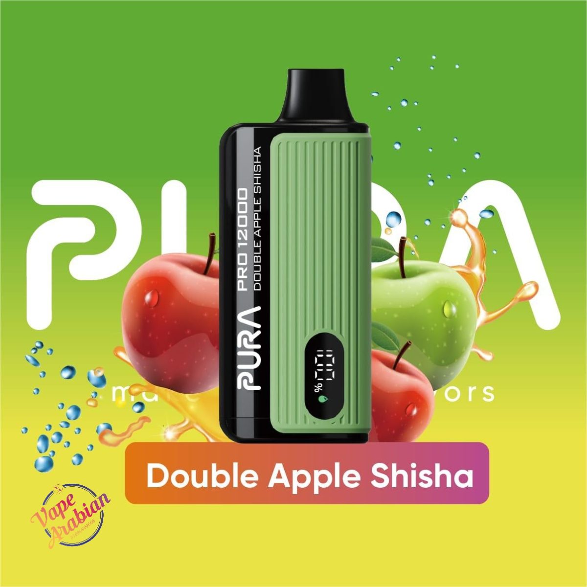 PURA 12000 Puffs Disposable Vape- Double Apple Shish