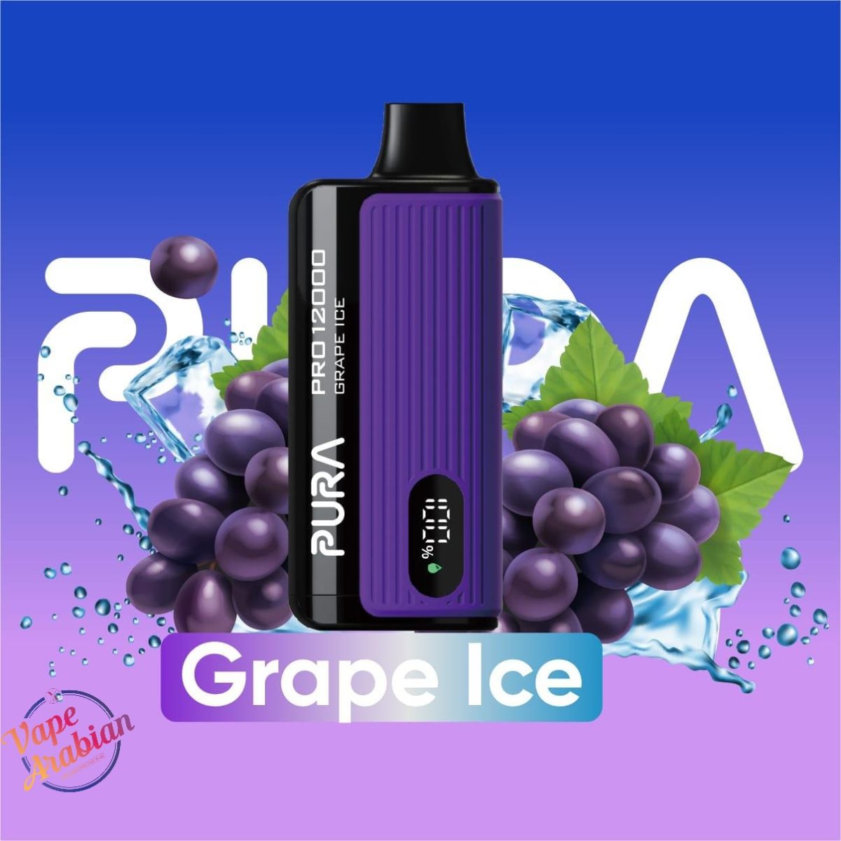 PURA 12000 Puffs Disposable Vape- Grape Ice