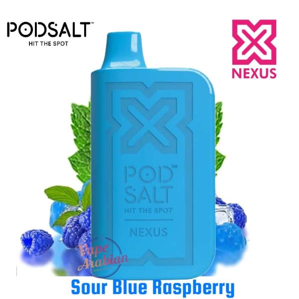 POD SALT NEXUS 6000 Puffs- Sour Blue Raspberry