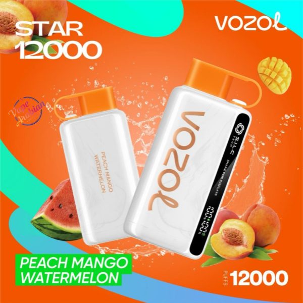 VOZOL STAR 12000 Puffs- Peach Mango Watermelon