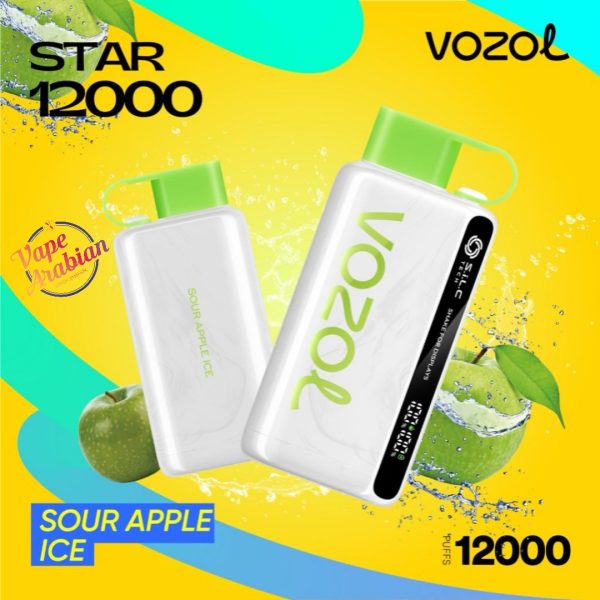 VOZOL STAR 12000 Puffs- Sour Apple Ice