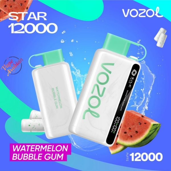 VOZOL STAR 12000 Puffs- Watermelon Bubble Gum