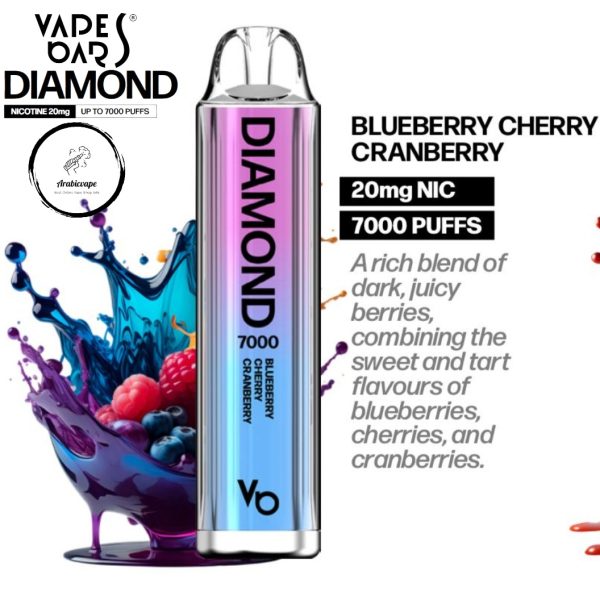 Vape Bars Diamond Disposable Vape-Blueberry Cherry Cranberry