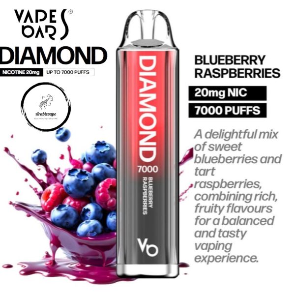 Vape Bars Diamond Disposable Vape- Blueberry Raspberry