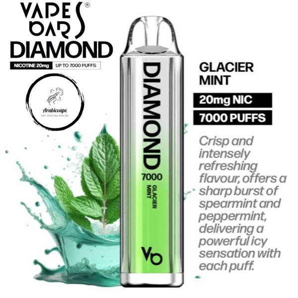 Vape Bars Diamond Disposable Vape- Glacier Mint