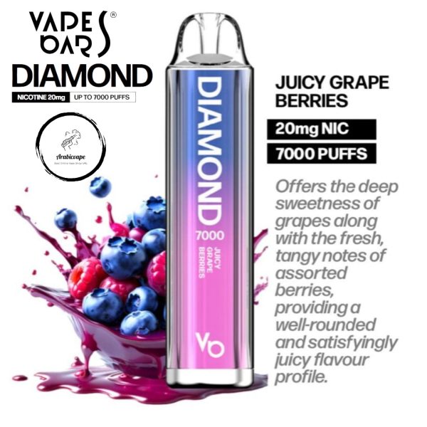 Vape Bars Diamond Disposable Vape- Juicy Grape Berries