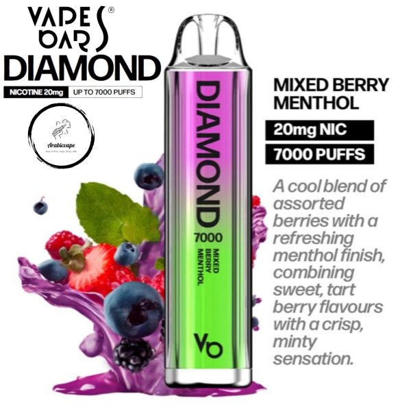 Vape Bars Diamond Disposable Vape- Mixed Berry Menthol