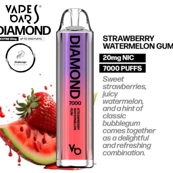 Vape Bars Diamond Disposable Vape- Strawberry Watermelon Gum