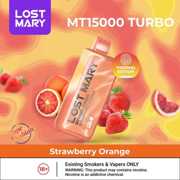 Lost Mary MT15000 Turbo Disposable- Strawberry Orange