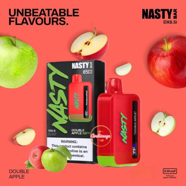 New Nasty Bar 8500 Puffs- Double Apple