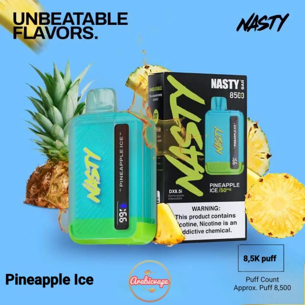 New Nasty Bar 8500 Puffs- Pineapple Ice