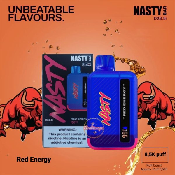 New Nasty Bar 8500 Puffs- Red Energy