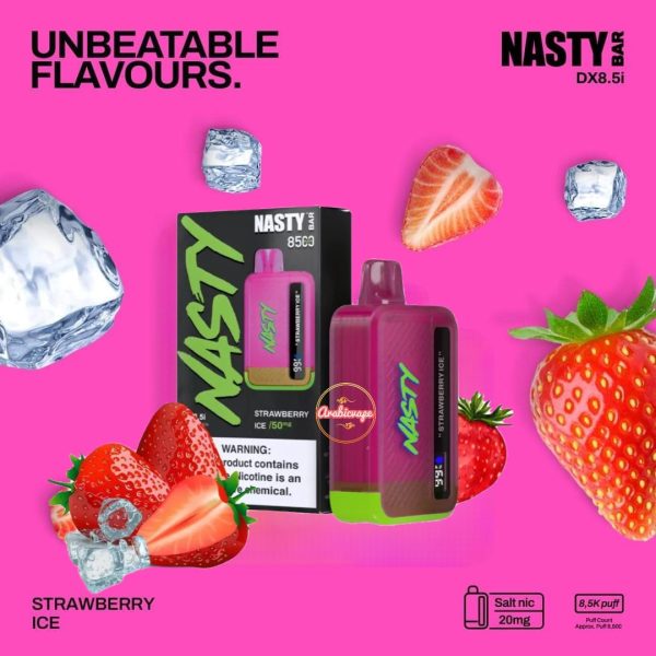 New Nasty Bar 8500 Puffs- Strawberry Ice