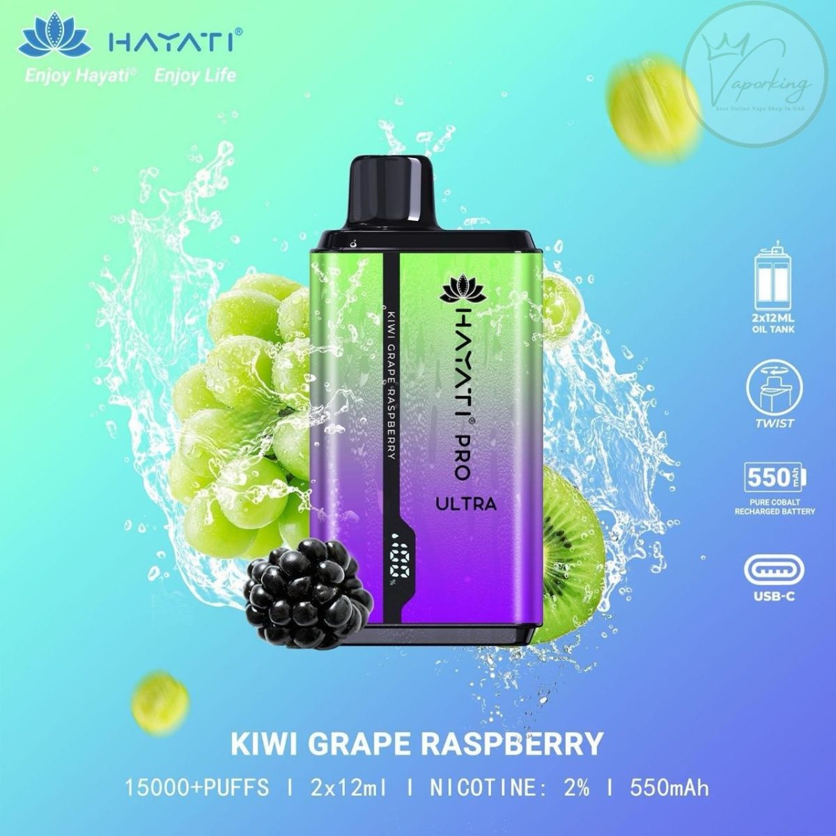 Hayati Pro Ultra 15000 Puffs Disposable Vape In UAE