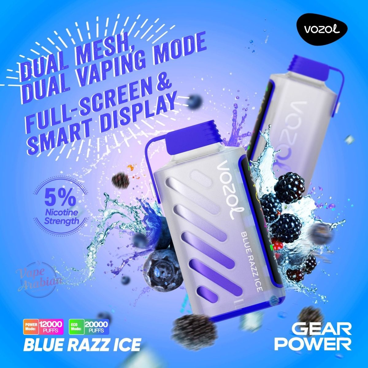 VOZOL Gear Power 20000 Puffs Disposable Vape In Dubai, UAE