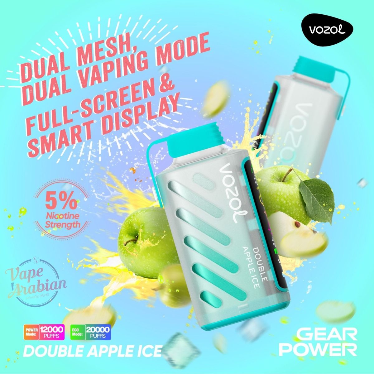 VOZOL Gear Power 20000 Puffs Disposable Vape In Dubai, UAE