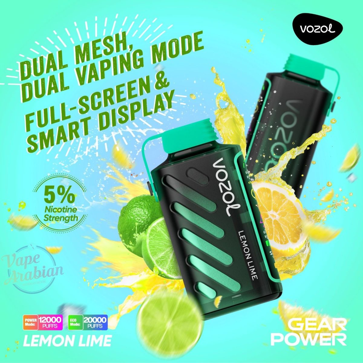 VOZOL Gear Power 20000 Puffs Disposable Vape In Dubai, UAE