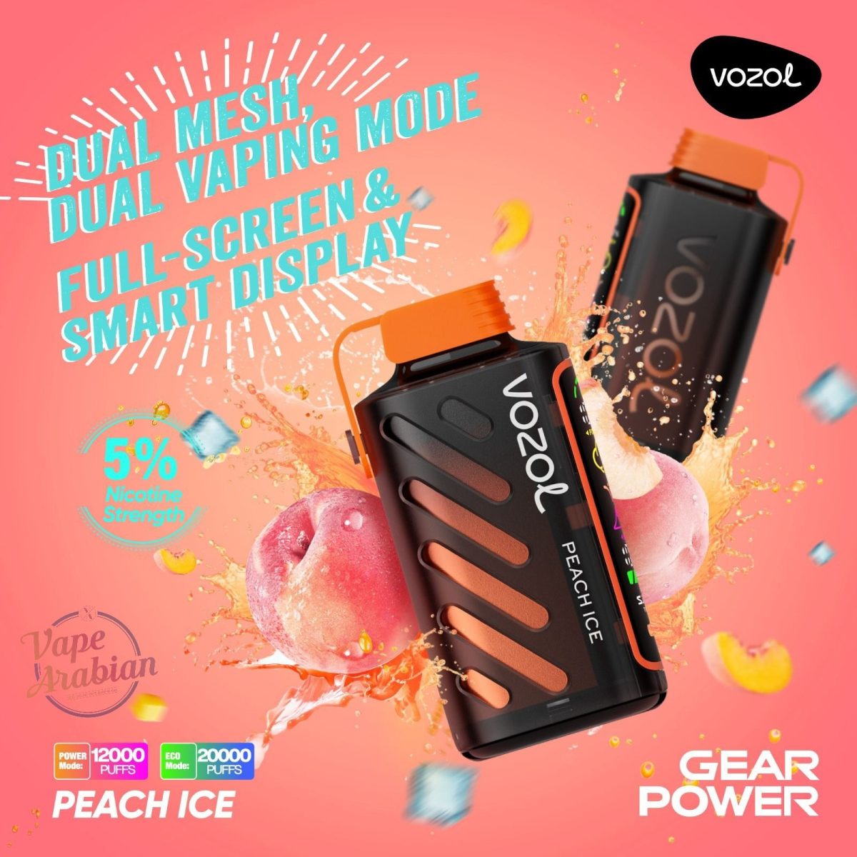 VOZOL Gear Power 20000 Puffs Disposable Vape In Dubai, UAE