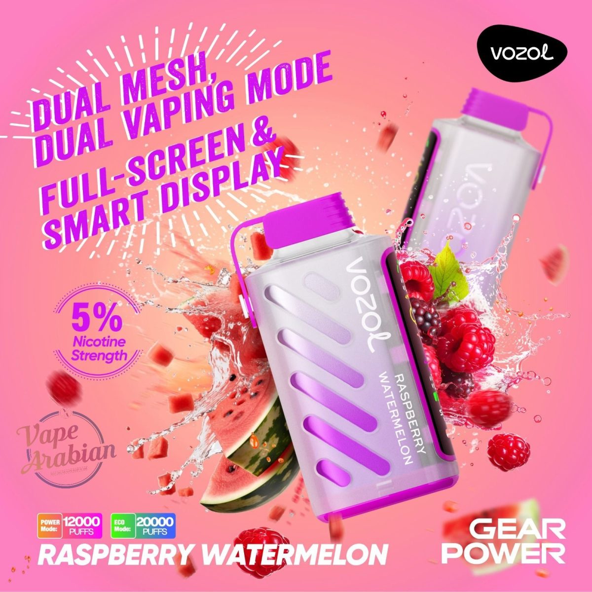 VOZOL Gear Power 20000 Puffs Disposable Vape In Dubai, UAE