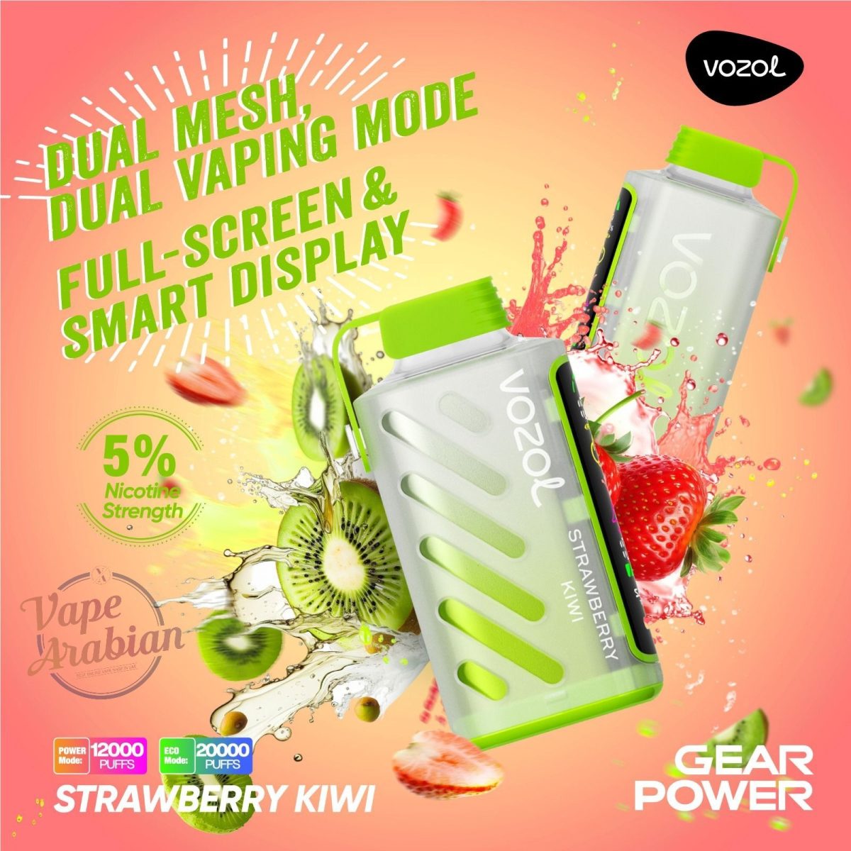 VOZOL Gear Power 20000 Puffs Disposable Vape In Dubai, UAE