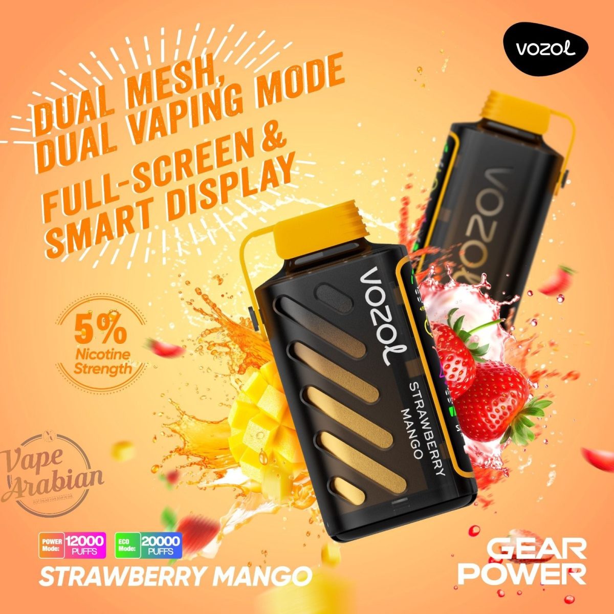 VOZOL Gear Power 20000 Puffs Disposable Vape In Dubai, UAE