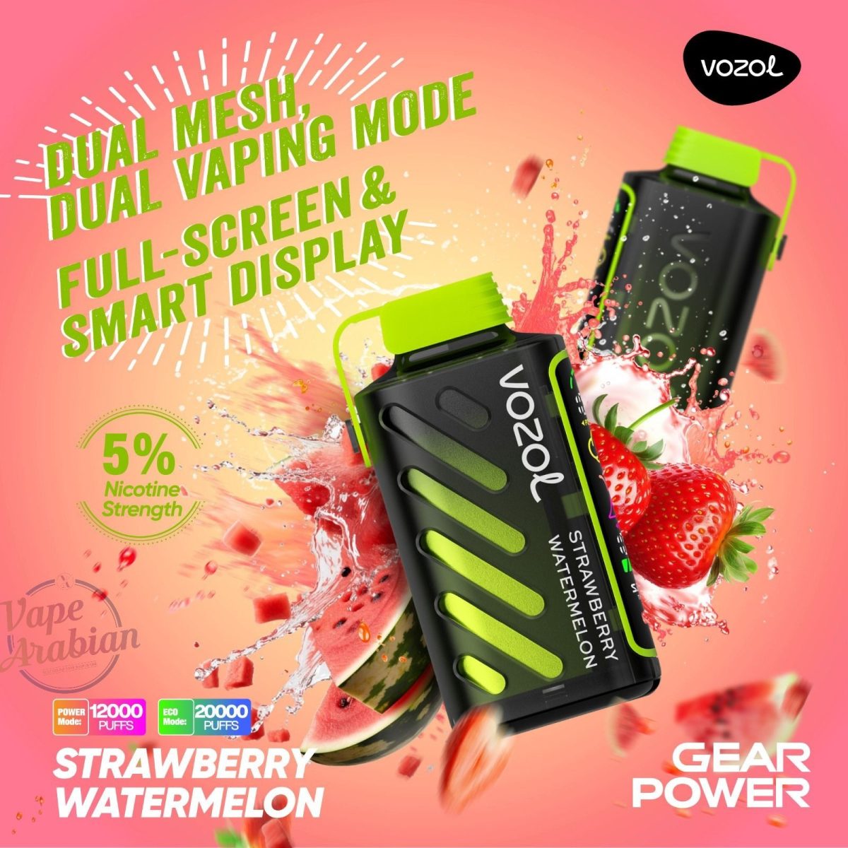 VOZOL Gear Power 20000 Puffs Disposable Vape In Dubai, UAE