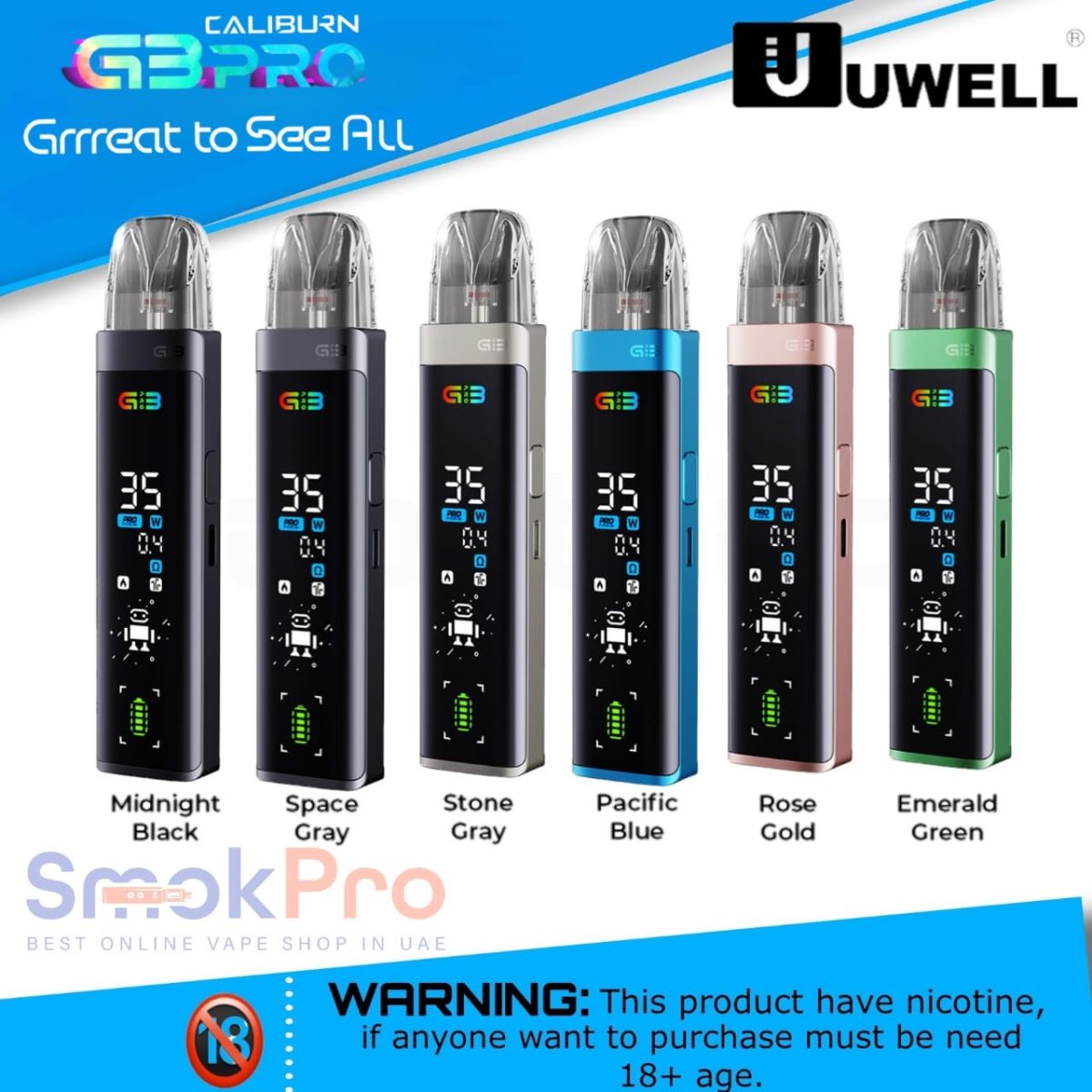 Uwell Caliburn G3 Pro Pod Kit In UAE