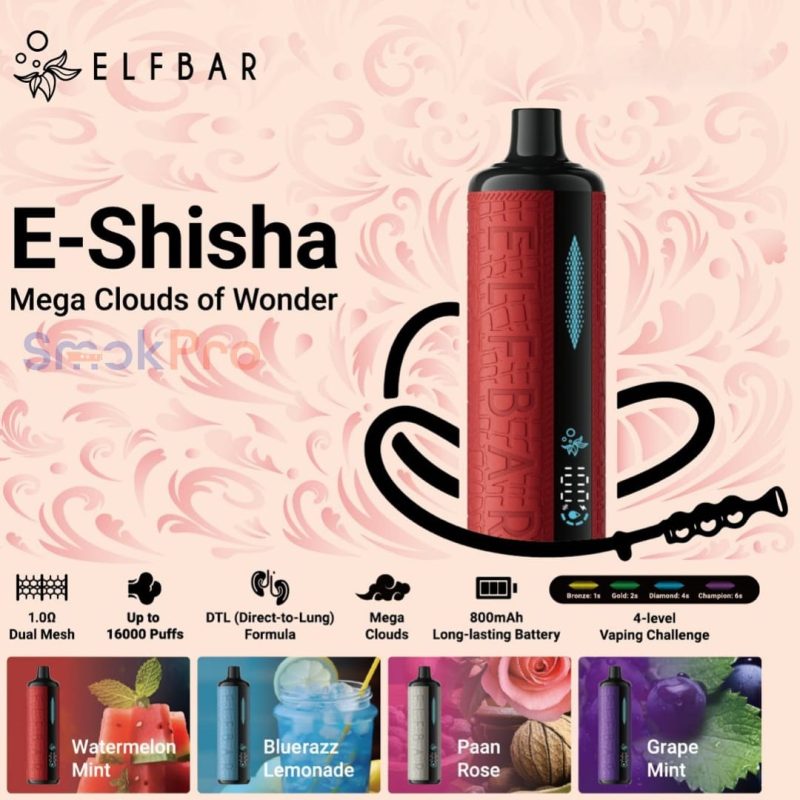 Elf Bar E-Shisha 16000 Puffs Disposable Vape