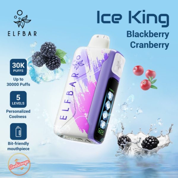 Elf Bar Ice King 30000 Puffs- Blackberry Cranberry