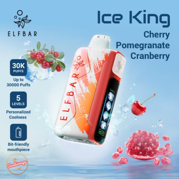 Elf Bar Ice King 30000 Puffs- Cherry Pomegranate Cranberry